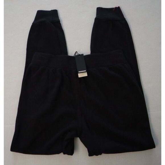 Monrow HB0390 Women Sz XS Vintage Black French Terry Snap Jogger Sweatpants - Picture 7 of 9